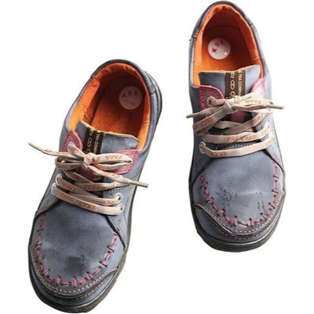 TMA EYES BLACK LEATHER HAND STITCHED SIZE 42 US 9.5 / 10
